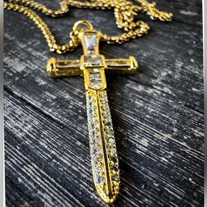 Gold Cross Pendant Necklace